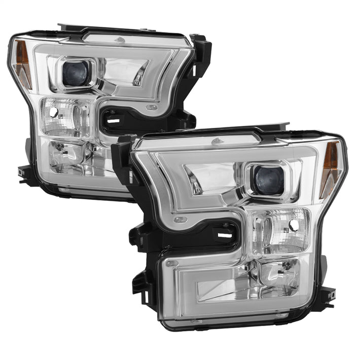 Spyder Auto 5083661 DRL LED Projector Headlights; Bulbs Included; Pair; Chrome; - Truck Part Superstore