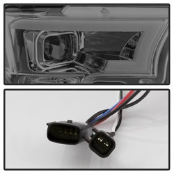 Spyder Auto 5083678 DRL LED Projector Headlights; Bulbs Included; Pair; Smoke; - Truck Part Superstore