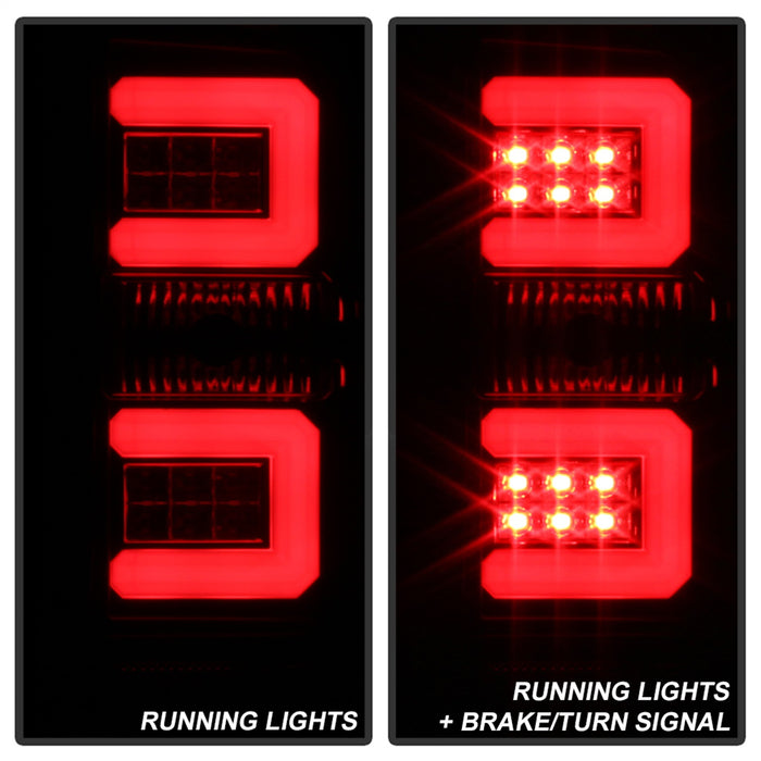 Spyder Auto 5083739 Light Bar LED Tail Lights; Pair; Black Smoke; - Truck Part Superstore