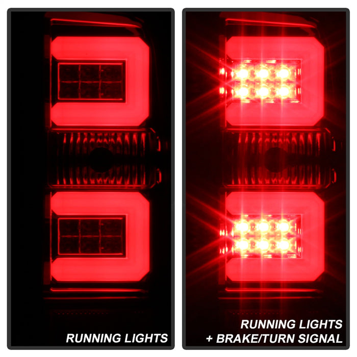 Spyder Auto 5083746 Light Bar LED Tail Lights; Pair; Chrome; - Truck Part Superstore