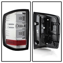 Spyder Auto 5083746 Light Bar LED Tail Lights; Pair; Chrome; - Truck Part Superstore