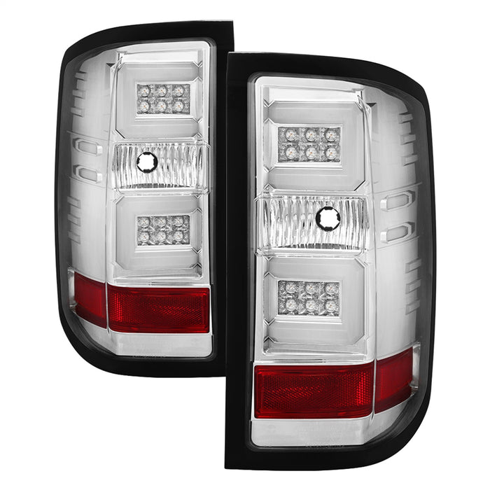 Spyder Auto 5083746 Light Bar LED Tail Lights; Pair; Chrome; - Truck Part Superstore