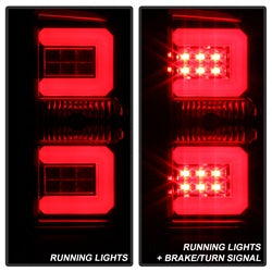 Spyder Auto 5083753 Light Bar LED Tail Lights; Pair; Red Clear; - Truck Part Superstore