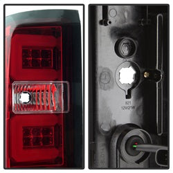 Spyder Auto 5083753 Light Bar LED Tail Lights; Pair; Red Clear; - Truck Part Superstore