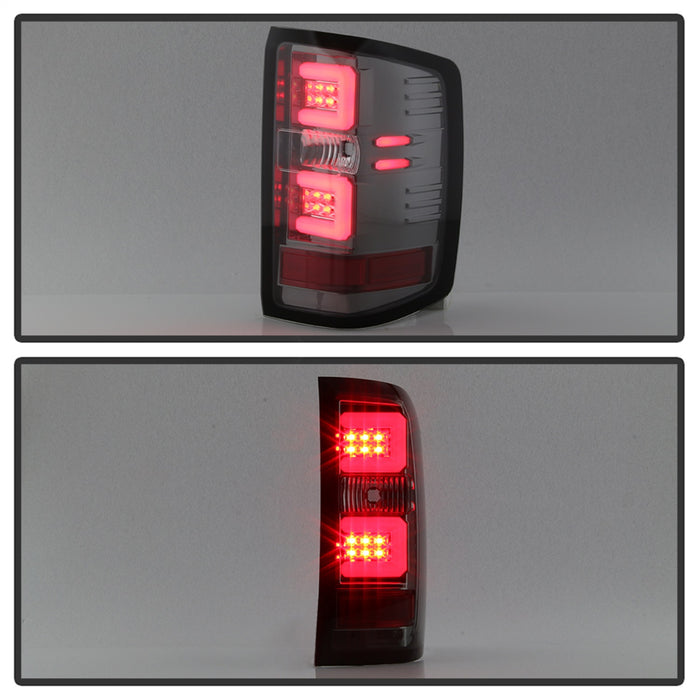 Spyder Auto 5083760 Light Bar LED Tail Lights; Pair; Smoke; - Truck Part Superstore