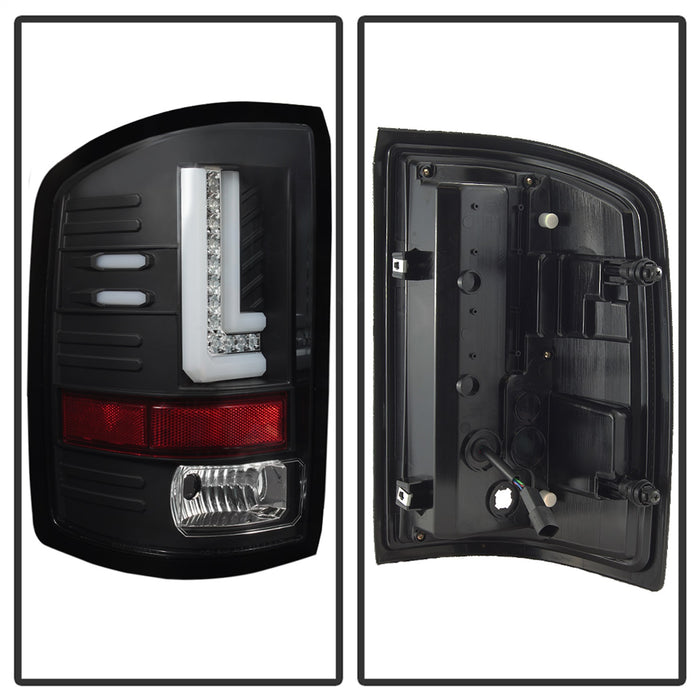 Spyder Auto 5083777 Light Bar LED Tail Lights; Will Only Fit Factory LED Models; Pair; Black; - Truck Part Superstore