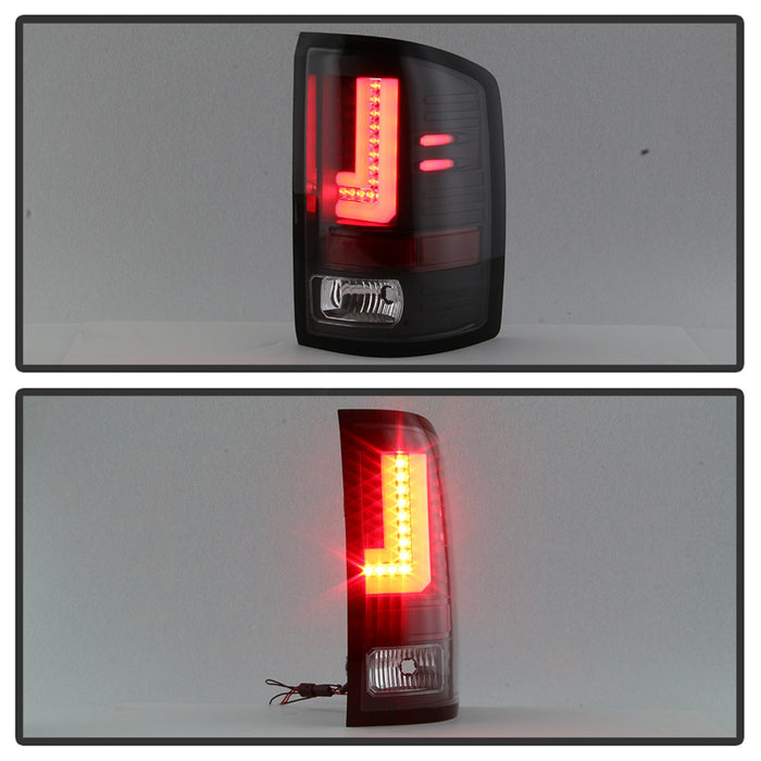 Spyder Auto 5083777 Light Bar LED Tail Lights; Will Only Fit Factory LED Models; Pair; Black; - Truck Part Superstore