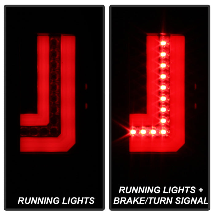 Spyder Auto 5083784 Light Bar LED Tail Lights; Will Only Fit Factory LED Models; Pair; Black Smoke; - Truck Part Superstore
