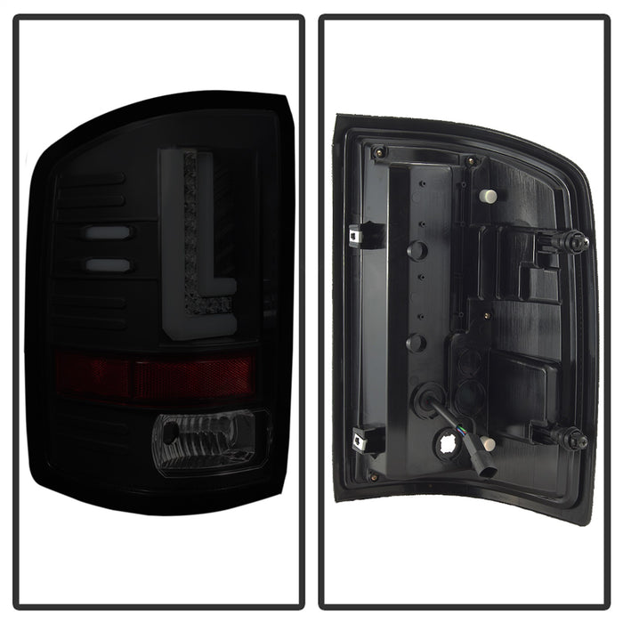 Spyder Auto 5083784 Light Bar LED Tail Lights; Will Only Fit Factory LED Models; Pair; Black Smoke; - Truck Part Superstore