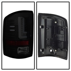 Spyder Auto 5083784 Light Bar LED Tail Lights; Will Only Fit Factory LED Models; Pair; Black Smoke; - Truck Part Superstore
