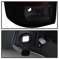 Spyder Auto 5083784 Light Bar LED Tail Lights; Will Only Fit Factory LED Models; Pair; Black Smoke; - Truck Part Superstore