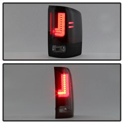 Spyder Auto 5083784 Light Bar LED Tail Lights; Will Only Fit Factory LED Models; Pair; Black Smoke; - Truck Part Superstore