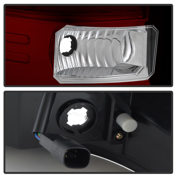 Spyder Auto 5083807 Light Bar LED Tail Lights; Will Only Fit Factory LED Models; Pair; Red Clear; - Truck Part Superstore
