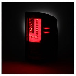 Spyder Auto 5083807 Light Bar LED Tail Lights; Will Only Fit Factory LED Models; Pair; Red Clear; - Truck Part Superstore