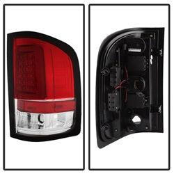 Spyder Auto 5084101 Light Bar LED Tail Lights; Version 3; Red Clear; - Truck Part Superstore