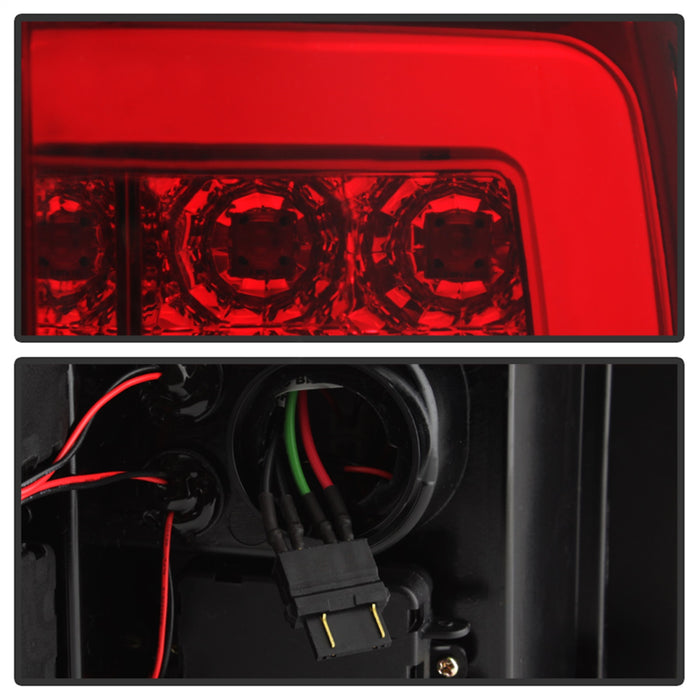 Spyder Auto 5084101 Light Bar LED Tail Lights; Version 3; Red Clear; - Truck Part Superstore