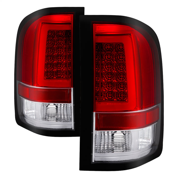 Spyder Auto 5084101 Light Bar LED Tail Lights; Version 3; Red Clear; - Truck Part Superstore