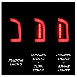 Spyder Auto 5084118 Light Bar LED Tail Lights; Version 3; Black; - Truck Part Superstore