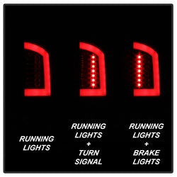Spyder Auto 5084125 Light Bar LED Tail Lights; Version 3; Black Smoke; - Truck Part Superstore