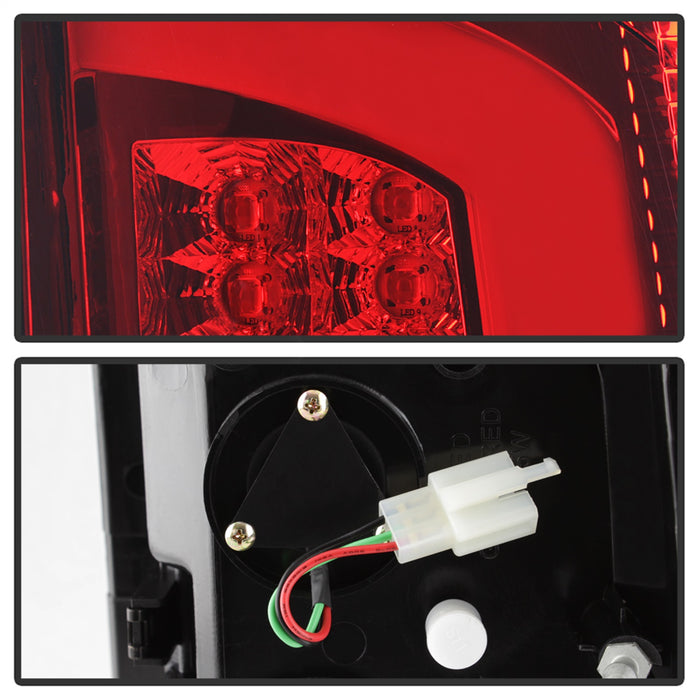 Spyder Auto 5084132 Light Bar LED Tail Lights; Version 3; Red Clear; - Truck Part Superstore