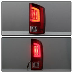 Spyder Auto 5084132 Light Bar LED Tail Lights; Version 3; Red Clear; - Truck Part Superstore