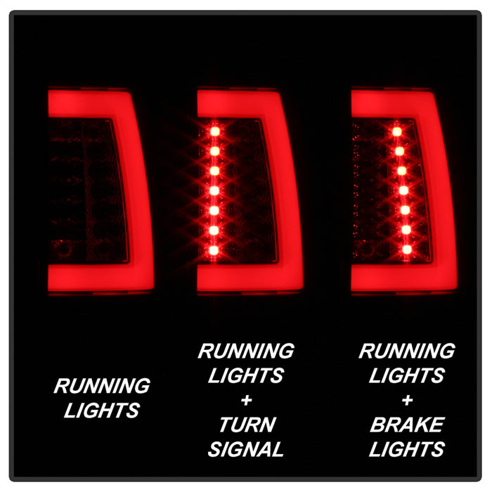Spyder Auto 5084156 Light Bar LED Tail Lights; Version 2; Lift Gate Style Only; Black Smoke; - Truck Part Superstore