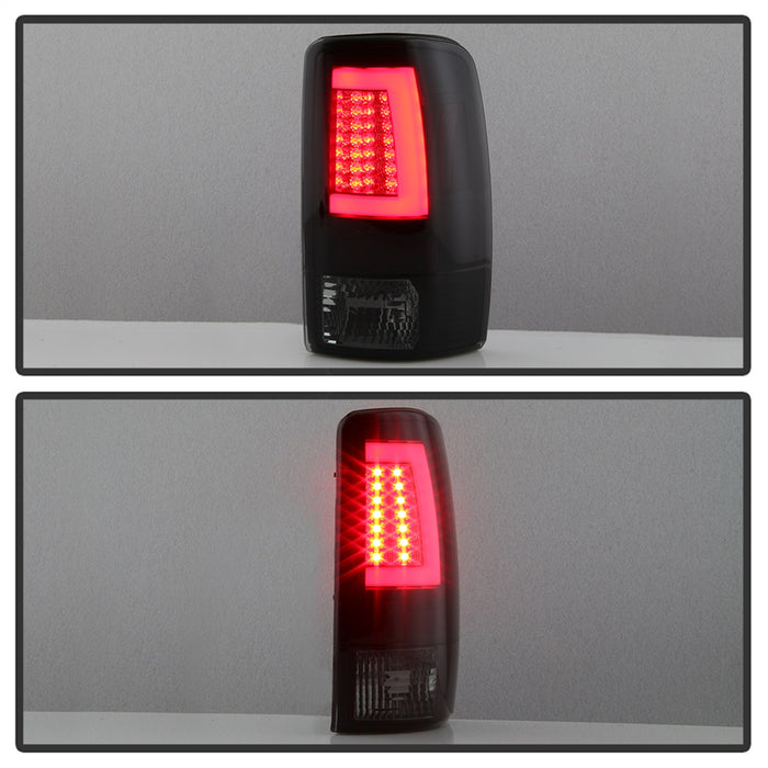 Spyder Auto 5084156 Light Bar LED Tail Lights; Version 2; Lift Gate Style Only; Black Smoke; - Truck Part Superstore