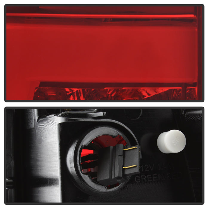 Spyder Auto 5084163 LED Tail Lights; Version 2; Lift Gate Style Only; Light Bar; Red Clear; - Truck Part Superstore
