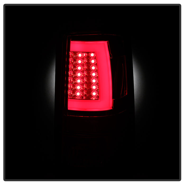 Spyder Auto 5084163 LED Tail Lights; Version 2; Lift Gate Style Only; Light Bar; Red Clear; - Truck Part Superstore