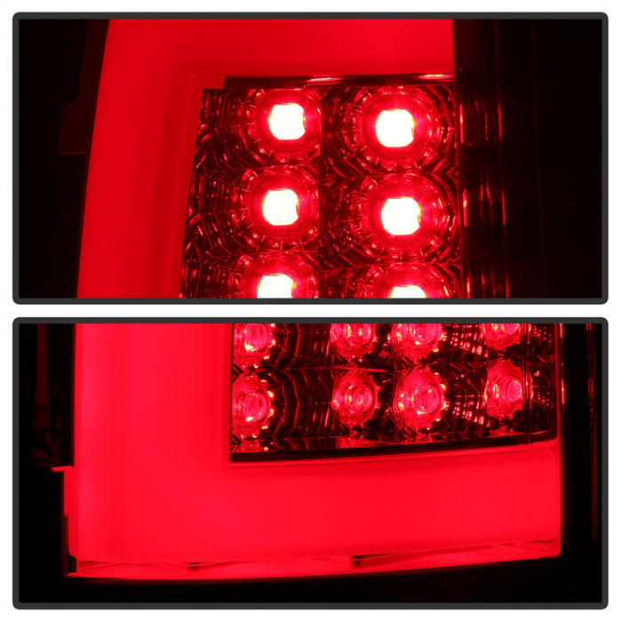 Spyder Auto 5084163 LED Tail Lights; Version 2; Lift Gate Style Only; Light Bar; Red Clear; - Truck Part Superstore