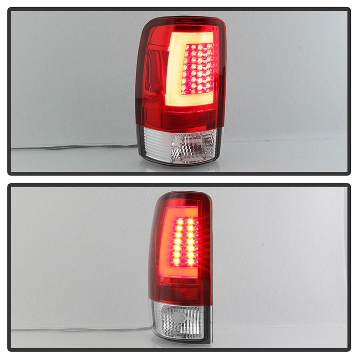Spyder Auto 5084163 LED Tail Lights; Version 2; Lift Gate Style Only; Light Bar; Red Clear; - Truck Part Superstore