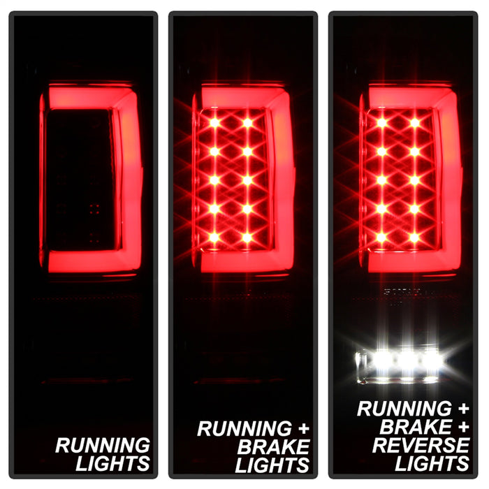 Spyder Auto 5084170 Light Bar LED Tail Lights; Version 2; Black; - Truck Part Superstore