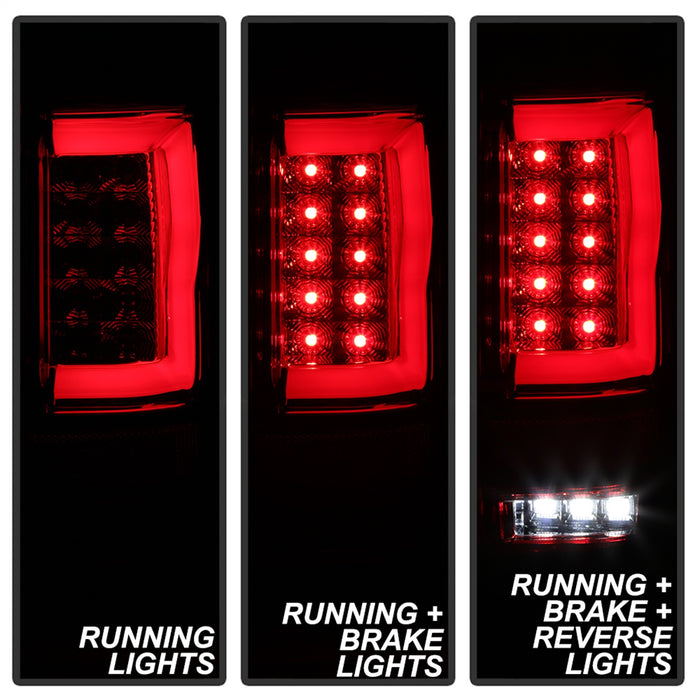 Spyder Auto 5084194 Light Bar LED Tail Lights; Version 2; Red Clear; - Truck Part Superstore