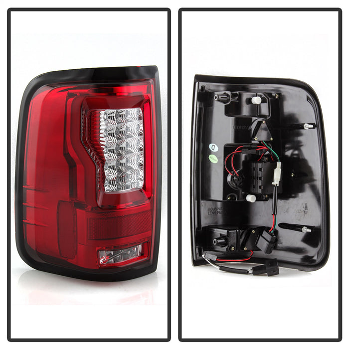Spyder Auto 5084194 Light Bar LED Tail Lights; Version 2; Red Clear; - Truck Part Superstore
