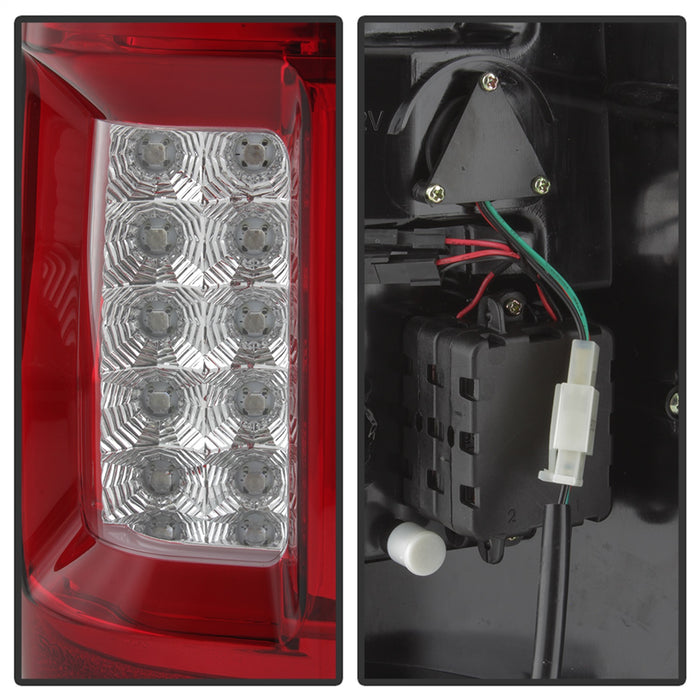 Spyder Auto 5084194 Light Bar LED Tail Lights; Version 2; Red Clear; - Truck Part Superstore