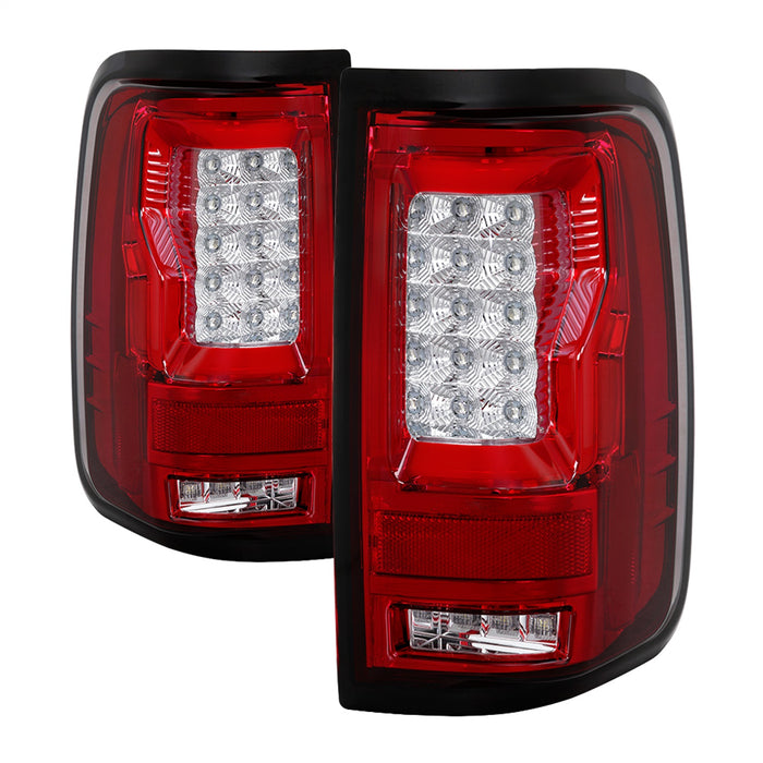 Spyder Auto 5084194 Light Bar LED Tail Lights; Version 2; Red Clear; - Truck Part Superstore
