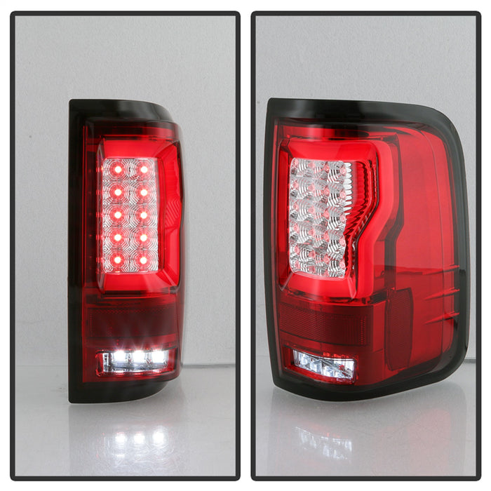 Spyder Auto 5084194 Light Bar LED Tail Lights; Version 2; Red Clear; - Truck Part Superstore