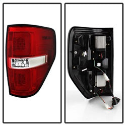Spyder Auto 5084224 Light Bar LED Tail Lights; Version 2; Red Clear; - Truck Part Superstore