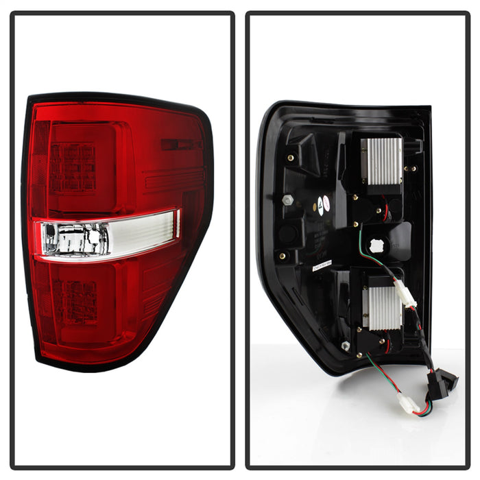 Spyder Auto 5084224 Light Bar LED Tail Lights; Version 2; Red Clear; - Truck Part Superstore