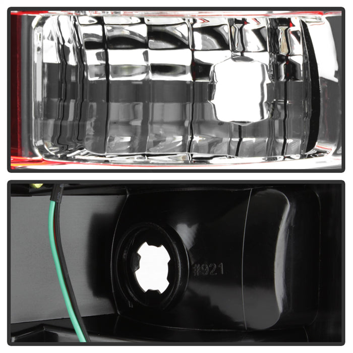Spyder Auto 5084224 Light Bar LED Tail Lights; Version 2; Red Clear; - Truck Part Superstore