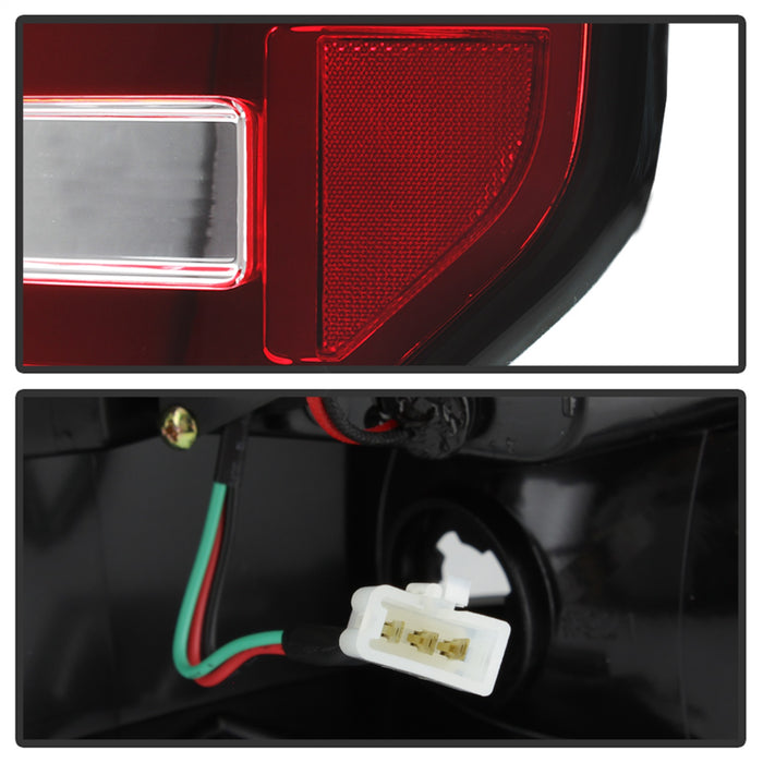 Spyder Auto 5084224 Light Bar LED Tail Lights; Version 2; Red Clear; - Truck Part Superstore