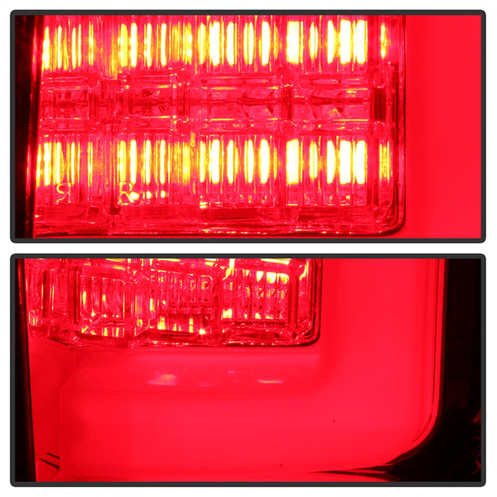 Spyder Auto 5084224 Light Bar LED Tail Lights; Version 2; Red Clear; - Truck Part Superstore