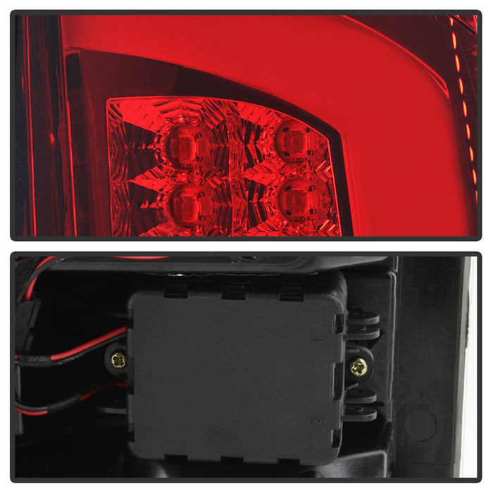 Spyder Auto 5084286 Light Bar LED Tail Lights; Version 3; Red Clear; - Truck Part Superstore