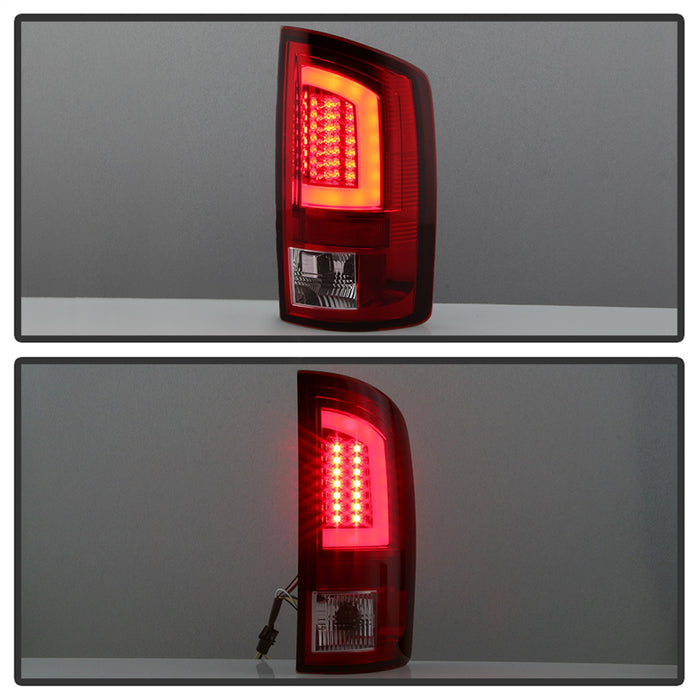 Spyder Auto 5084286 Light Bar LED Tail Lights; Version 3; Red Clear; - Truck Part Superstore