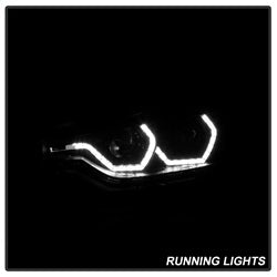 Spyder Auto 5084347 DRL LED Projector Headlights; Bulbs Included; Pair; Black; - Truck Part Superstore