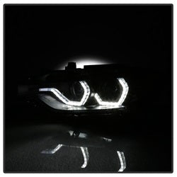 Spyder Auto 5084347 DRL LED Projector Headlights; Bulbs Included; Pair; Black; - Truck Part Superstore