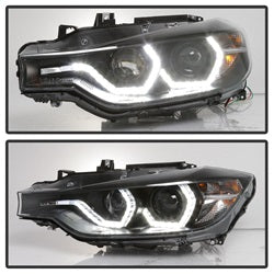 Spyder Auto 5084347 DRL LED Projector Headlights; Bulbs Included; Pair; Black; - Truck Part Superstore