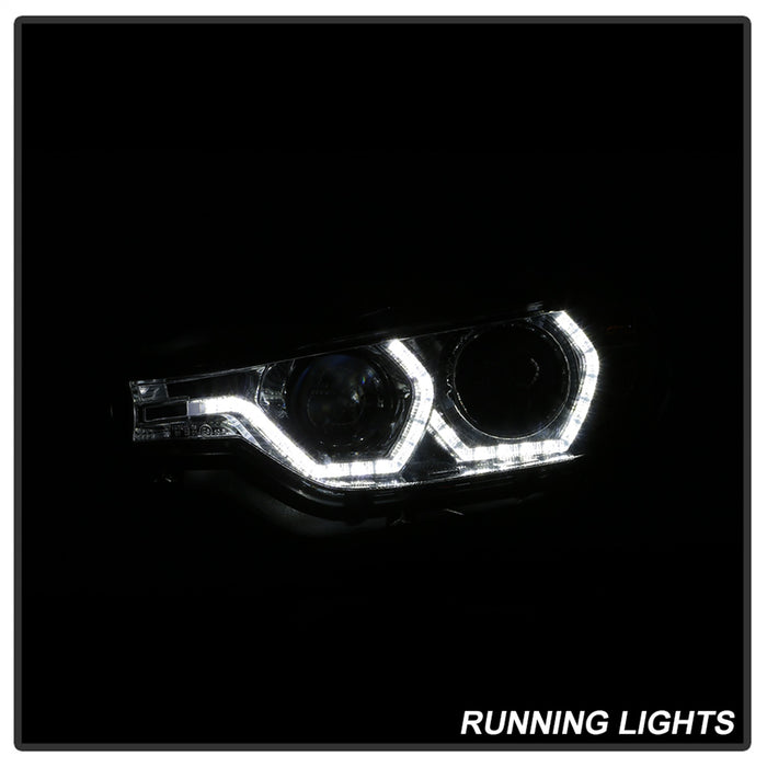Spyder Auto 5084354 DRL LED Projector Headlights; Bulbs Included; Pair; Chrome; - Truck Part Superstore