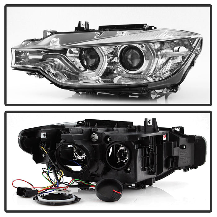 Spyder Auto 5084354 DRL LED Projector Headlights; Bulbs Included; Pair; Chrome; - Truck Part Superstore