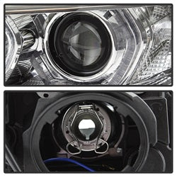 Spyder Auto 5084354 DRL LED Projector Headlights; Bulbs Included; Pair; Chrome; - Truck Part Superstore